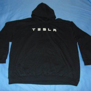 TESLA BLACK HOODIE 4XL MADE IN USA